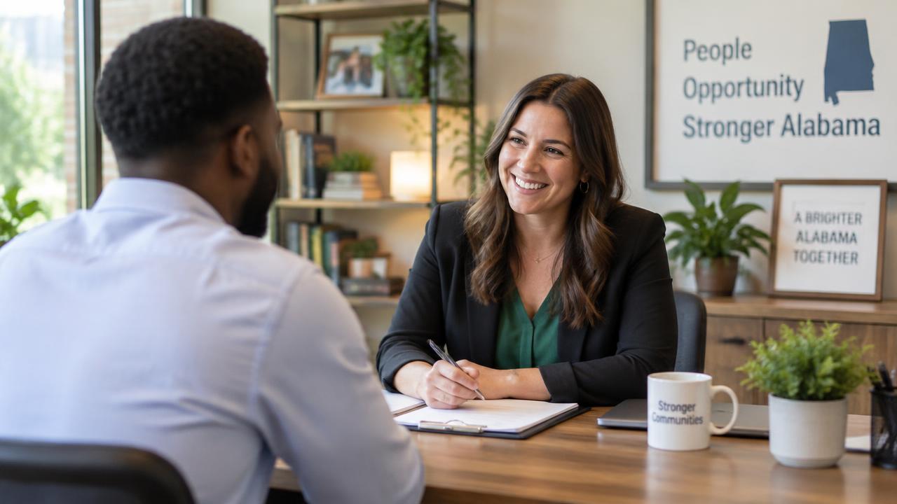 A welcoming job interview at a Community Action Agency in Alabama